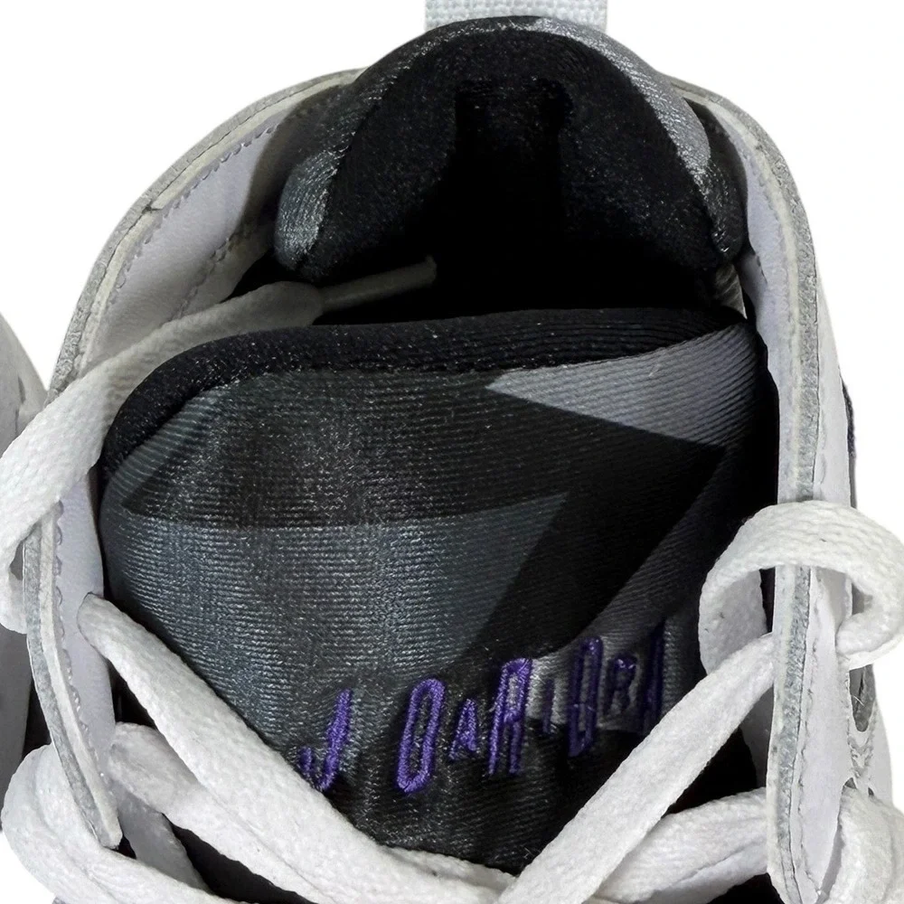 Air Jordan 7 Retro BG Flint 2021 White Varsity Purple Grey 7Y Men's 7 DJ2777-100